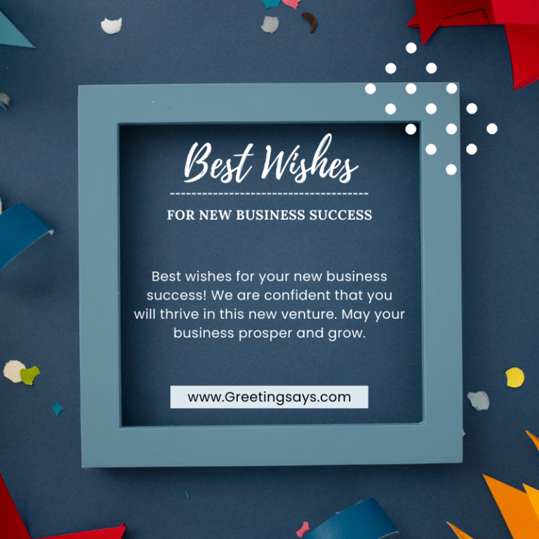 Best Wishes for New Business