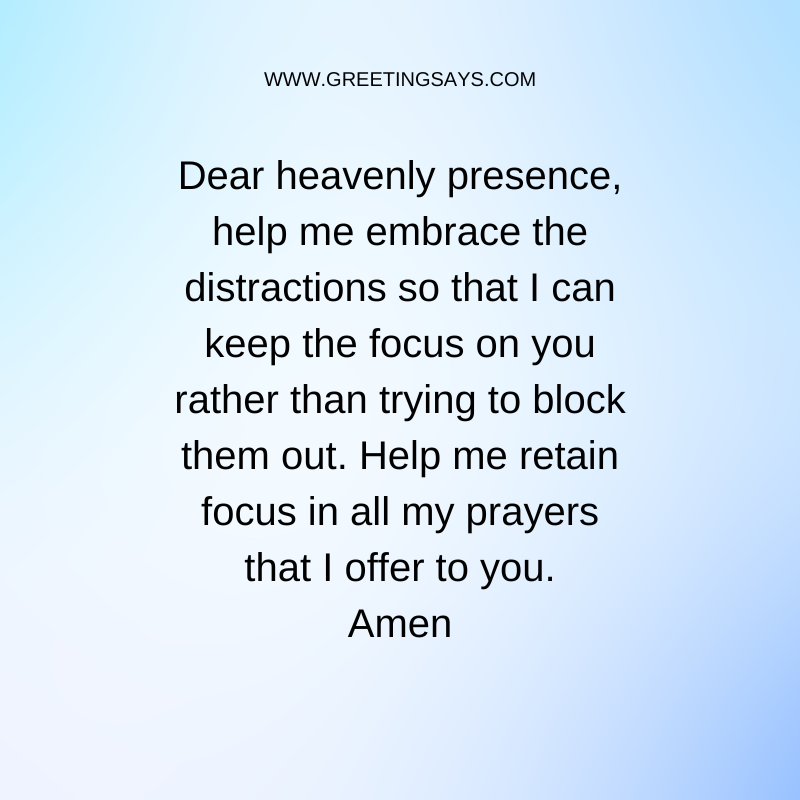 Sunday Morning Prayer for Focus