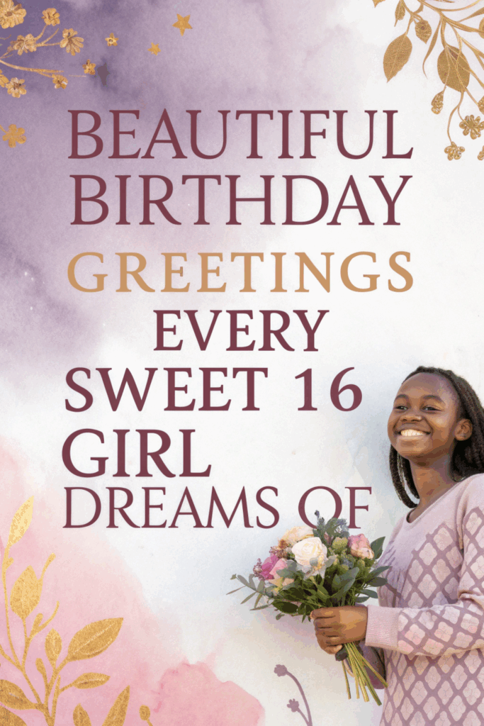Beautiful Birthday Greetings for Sweet 16 Girls