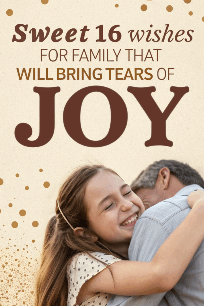 Memorable Sweet 16 Wishes for Family Members