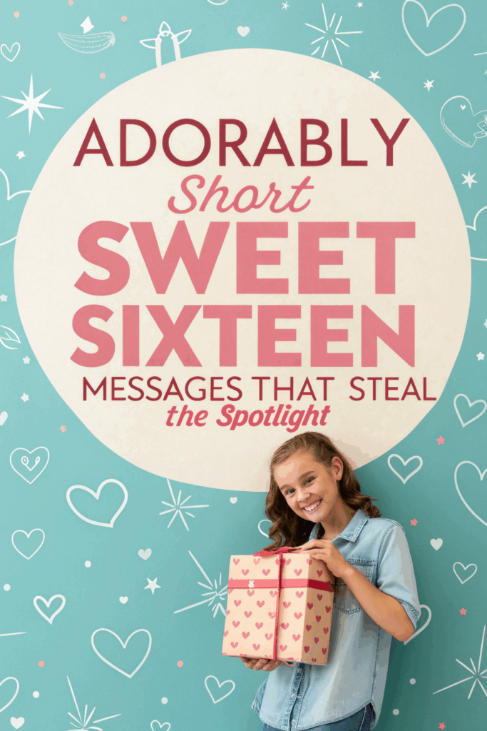 Short and Cute Messages for a Sweet Sixteen Card