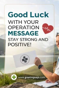 Good Luck with the Operation, stay strong and positive with best wishes for a smooth recovery and good health.
