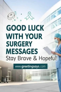 Good Luck with the Operation, stay brave and hopeful with warm wishes for a successful surgery and quick recovery.