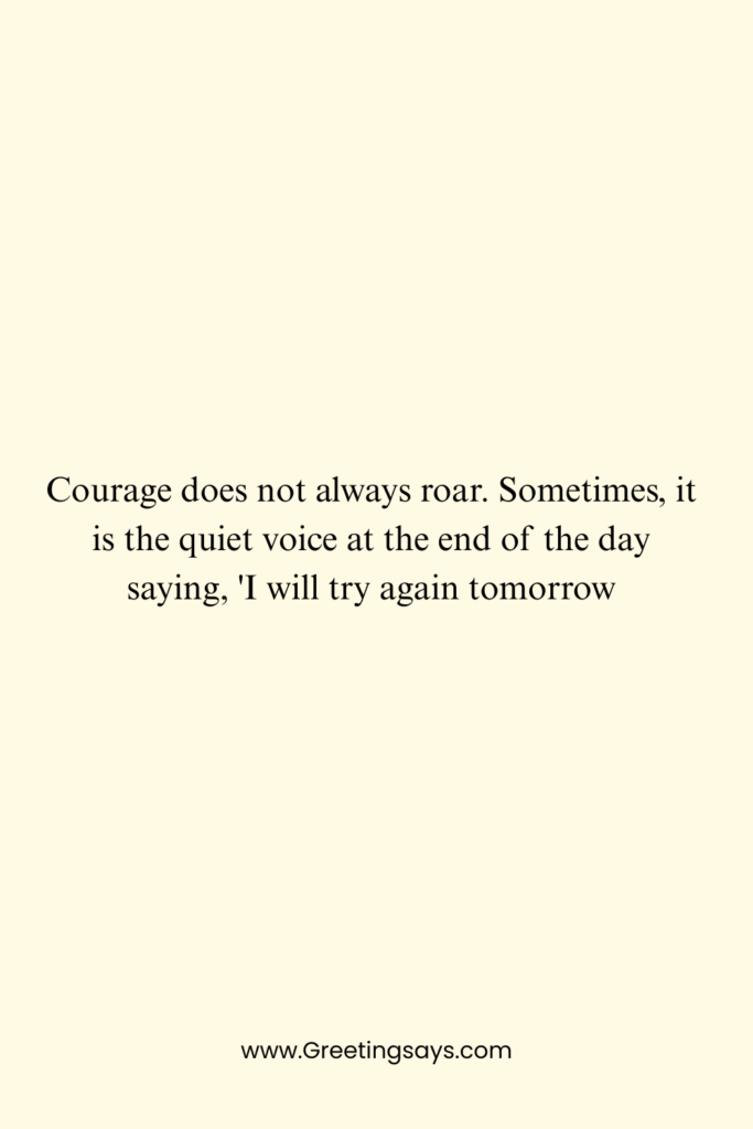 A calm beige background with a quiet yet powerful life struggle quote about inner strength and persistence.