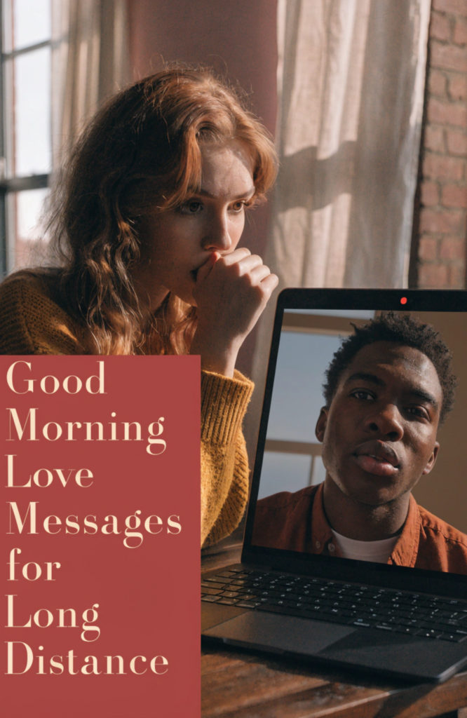 Woman sitting near a window during a video call on a laptop with her partner, emotional long distance moment in soft morning light