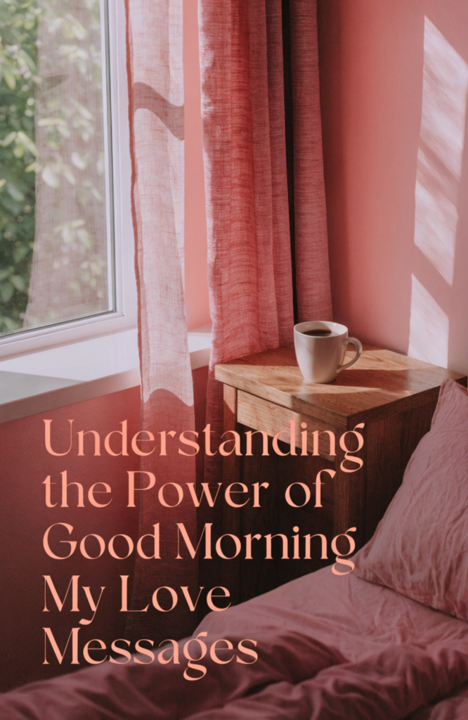 Peaceful bedroom corner with coffee on a wooden table near a window, soft pink walls and morning light creating a calm and thoughtful mood