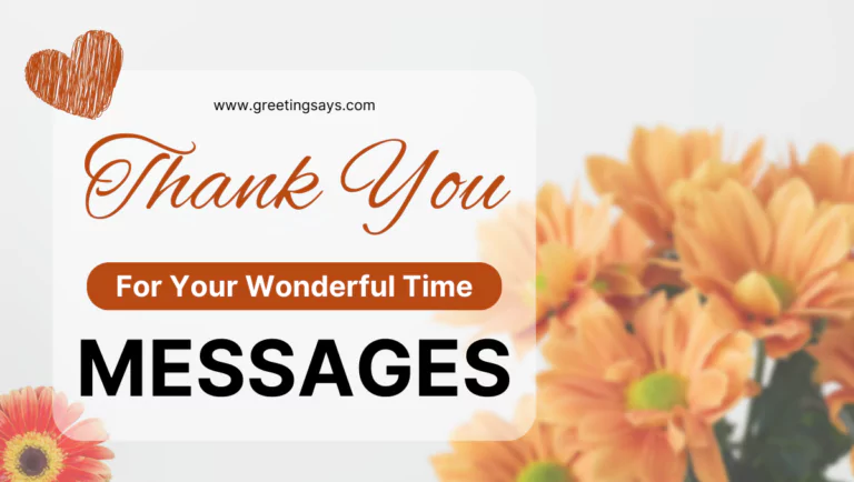 thank you for a wonderful time