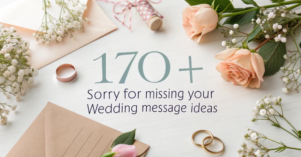 170+Sorry for Missing Your Wedding Message Ideas