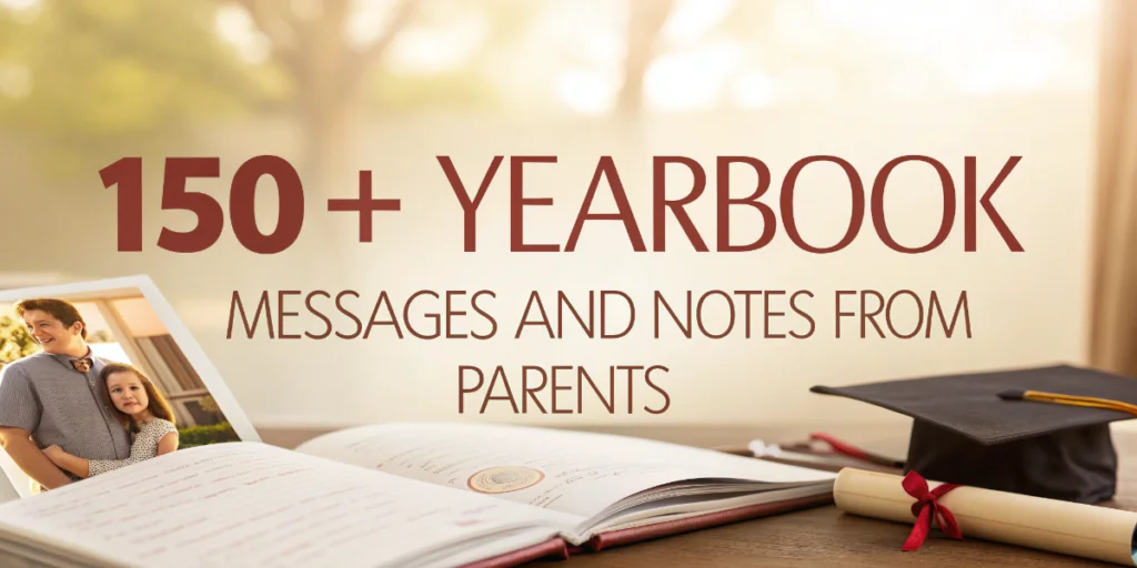 150+Yearbook Messages and notes from Parents.